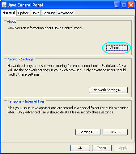 Java Control Panel